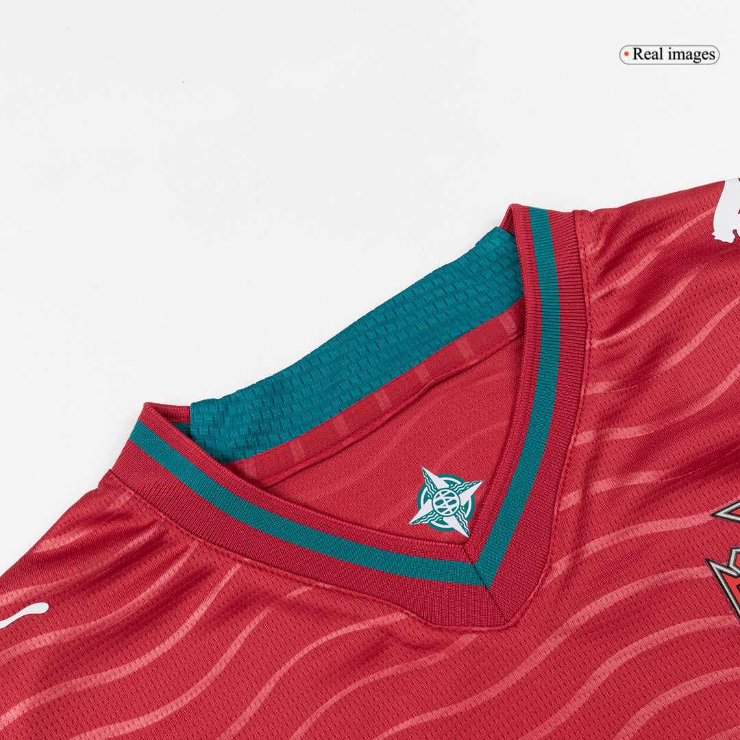 B. FERNANDES #8 Portugal Kids Home Soccer Kit World Cup 2026 Red [PREMIUM]