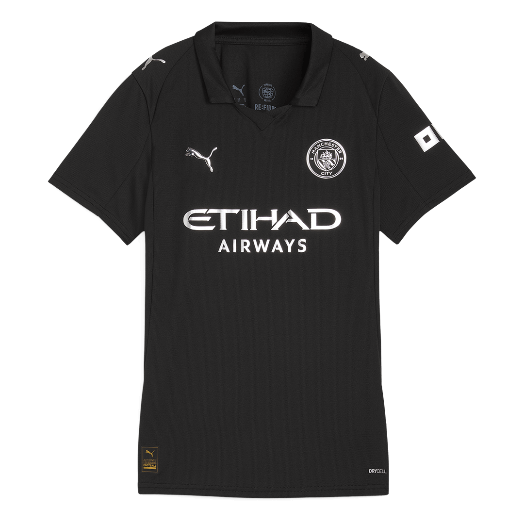 Manchester City Womens Away Soccer Jersey 2025/26 Black