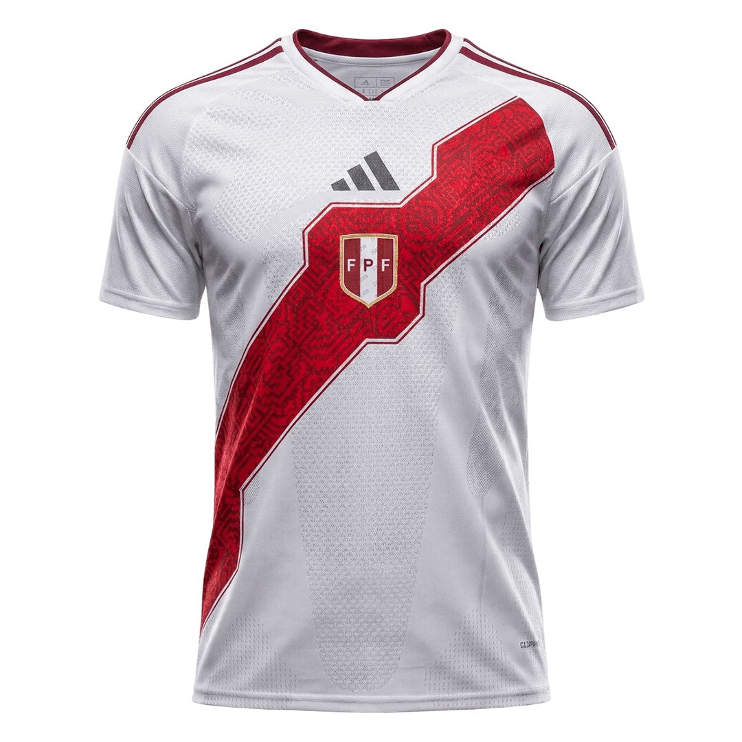 Peru Mens Home Soccer Jersey World Cup 2026 White - Player Version