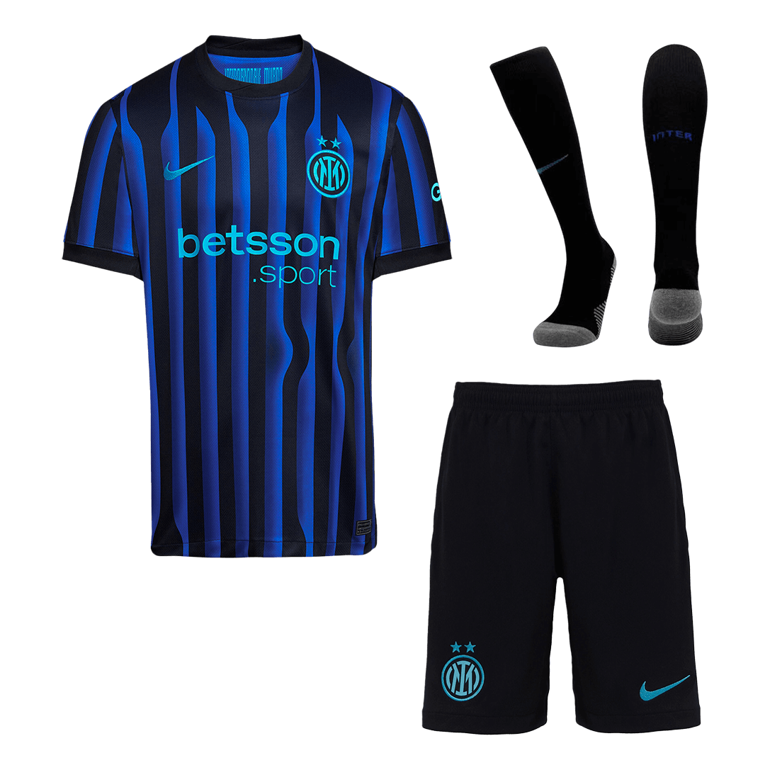 Inter Milan Mens Home Soccer Full Set 2025/26 Blue&Black