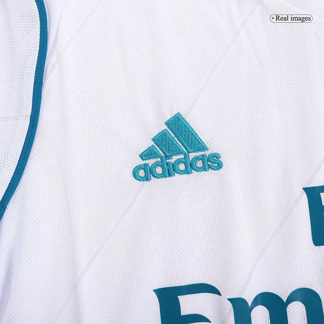 Retro BENZEMA #9 Real Madrid Mens Home Soccer Jersey 2017/18 White