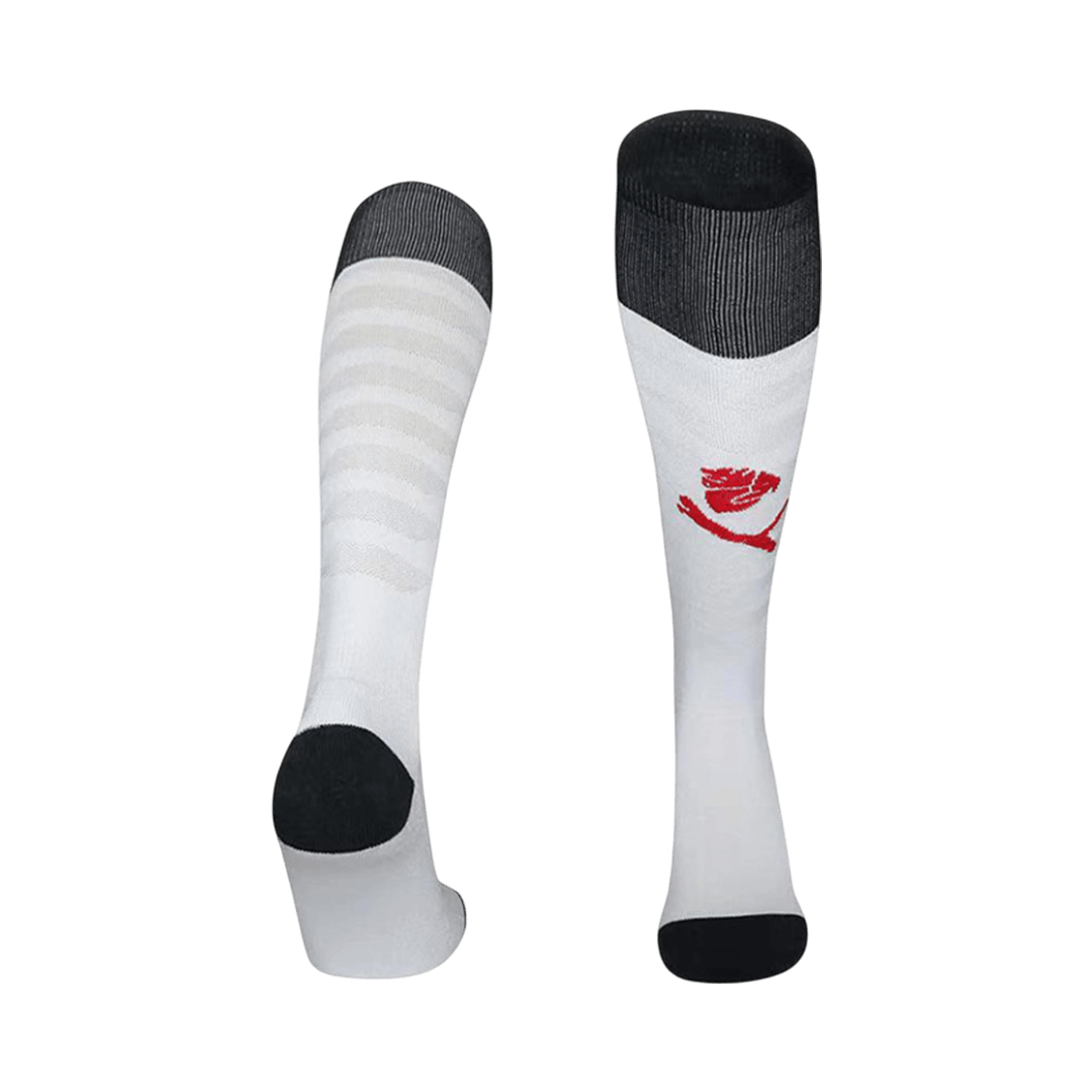 AC Milan Kids Away Soccer Socks 2025/26 White [PREMIUM]
