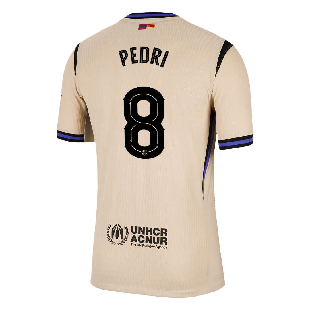 PEDRI #8 Barcelona Mens Away Soccer Jersey UCL 2025/26 Yellow - Player Version