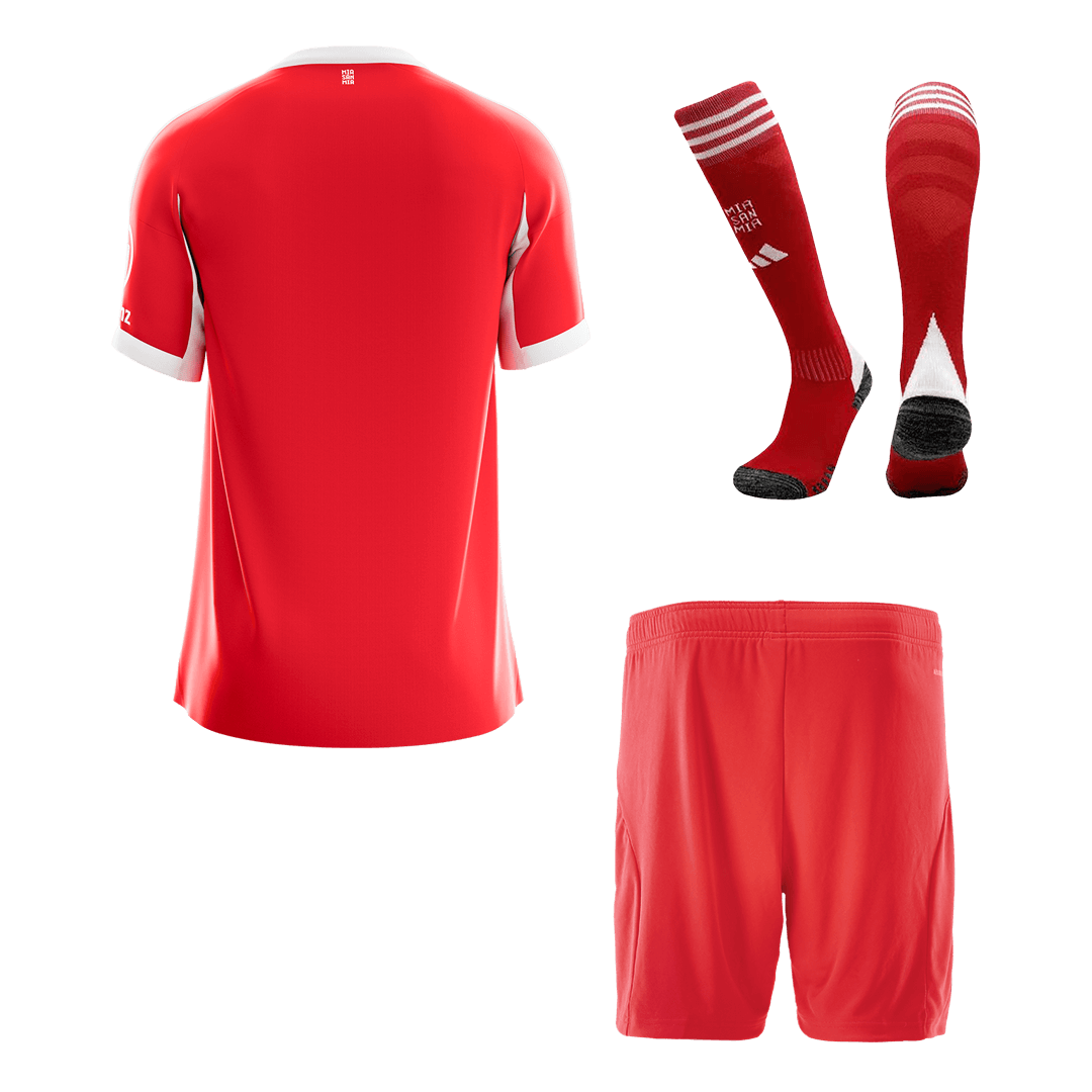 Bayern Munich Mens Home Soccer Full Set 2025/26 Red [PREMIUM]
