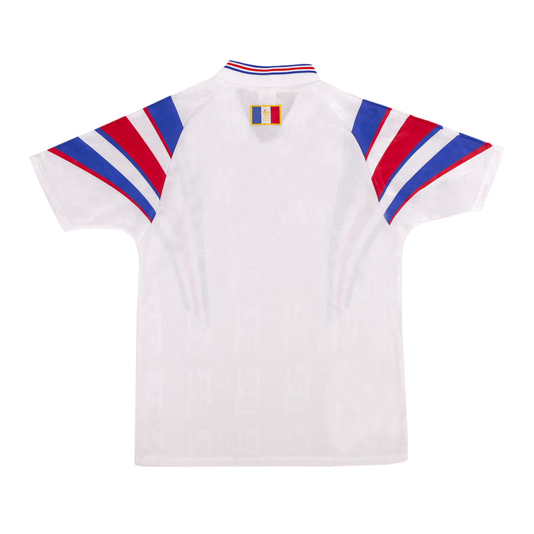 Retro France Mens Away Soccer Jersey 1996 White