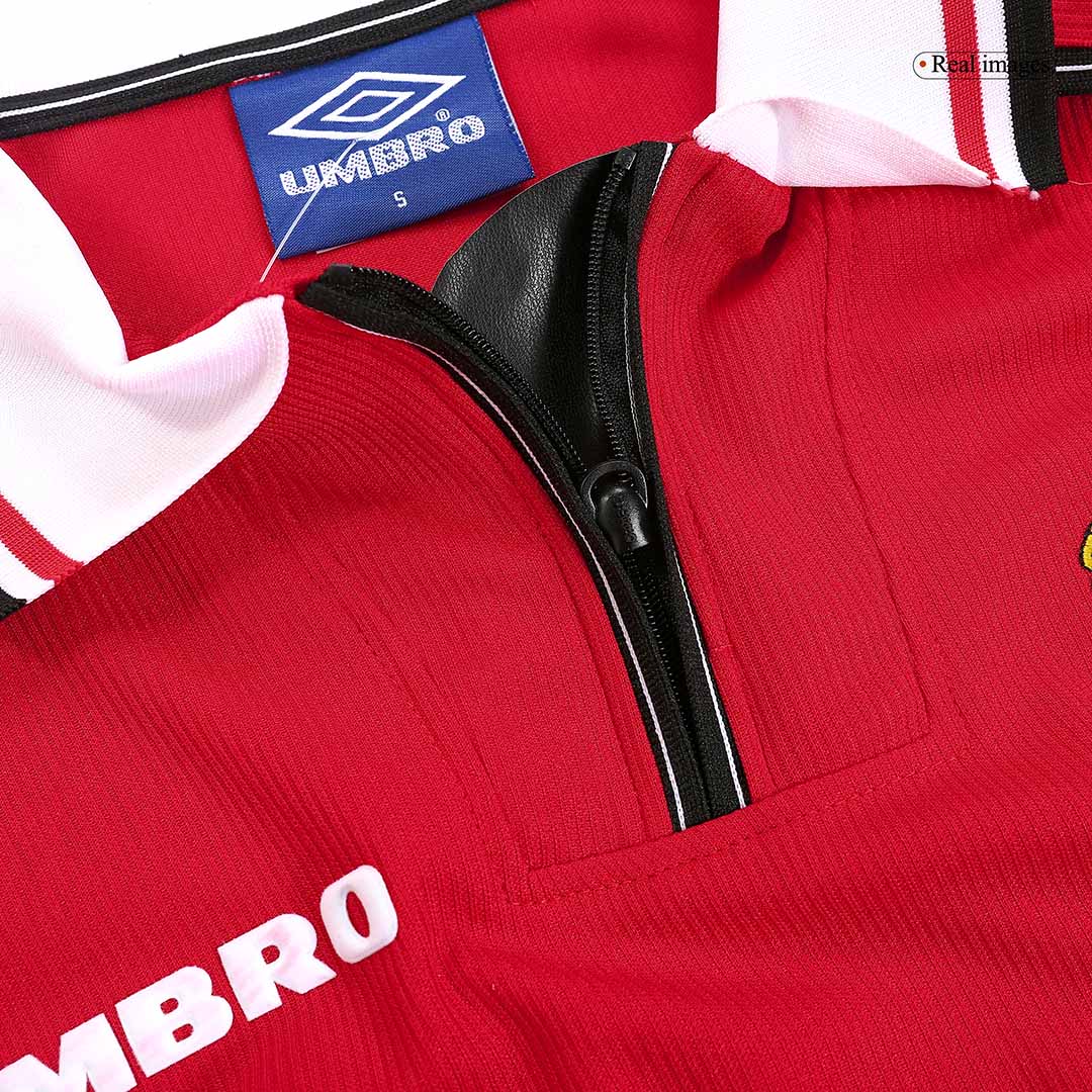 Retro Manchester United Mens Home Long Sleeve Soccer Jersey 1998/99