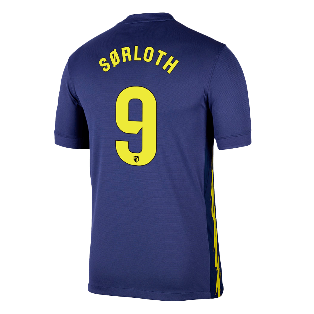 SØRLOTH #9 Atletico Madrid Mens Away Soccer Jersey 2025/26 Navy
