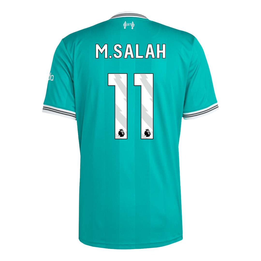 M.SALAH #11 Liverpool Mens Third Away Soccer Jersey 2025/26 Green