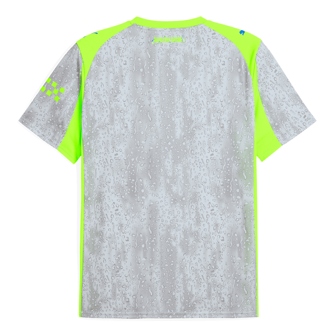 Manchester City Mens Third Away Soccer Jersey 2025/26 Gray