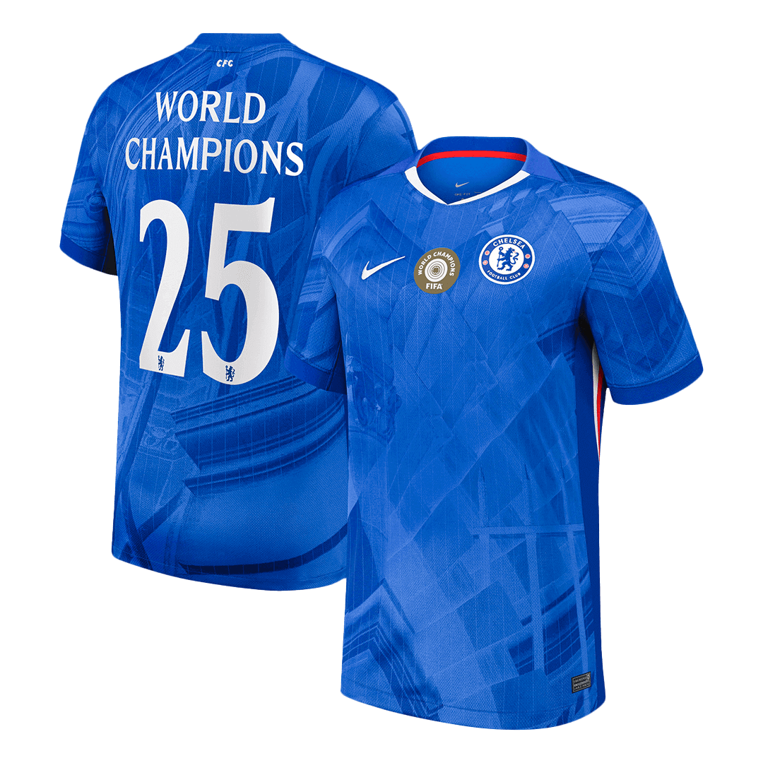 WORLD CHAMPIONS #25 Chelsea Mens Home Soccer Jersey 2025/26 Blue [PREMIUM]