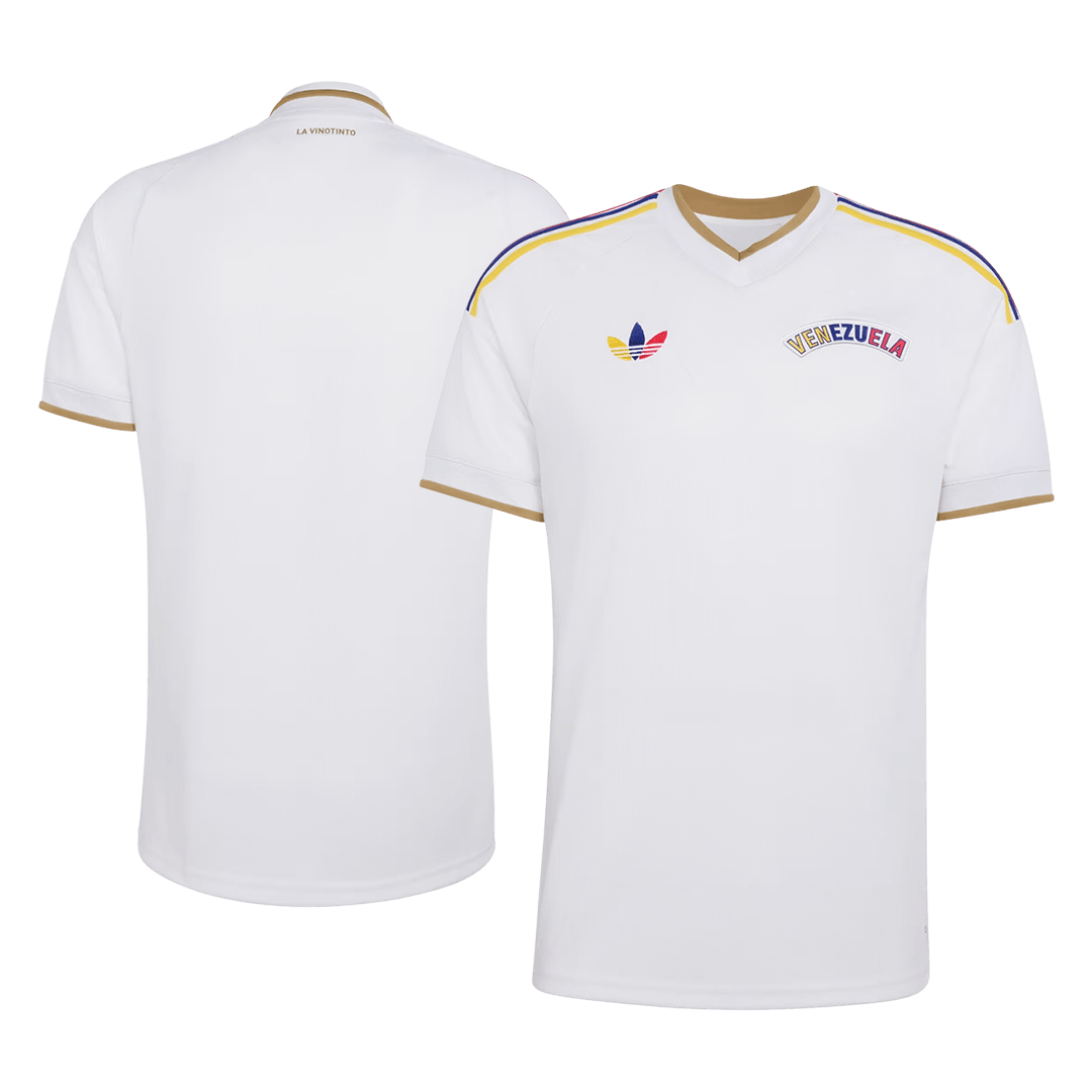 Venezuela Mens Away Soccer Jersey World Cup 2026 White