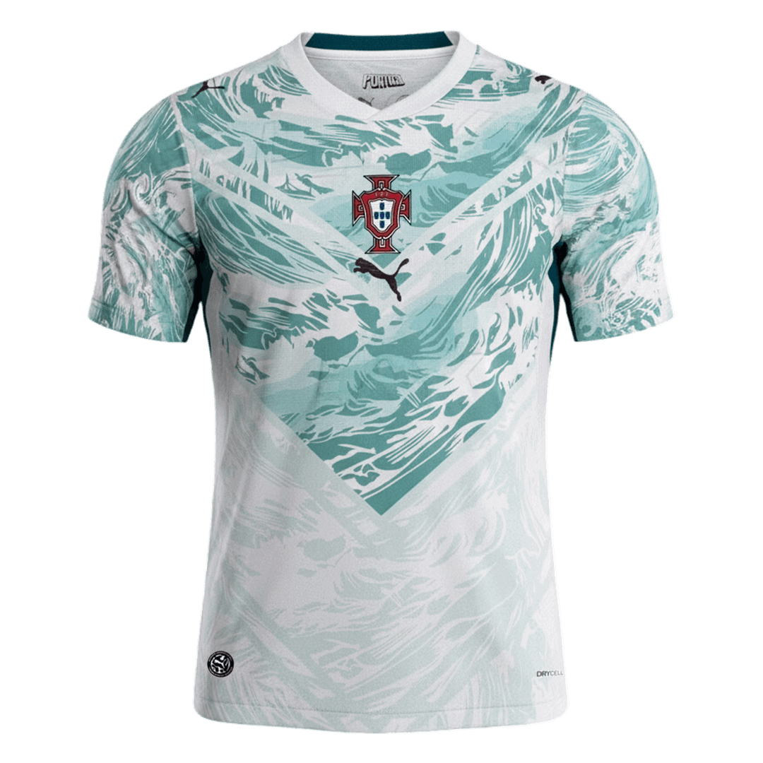 Portugal Mens Away Soccer Jersey World Cup 2026 White&Green