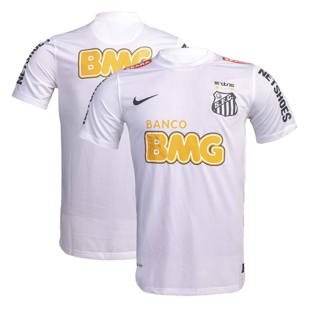 Retro Santos FC Mens Home Soccer Jersey 2011/12 White
