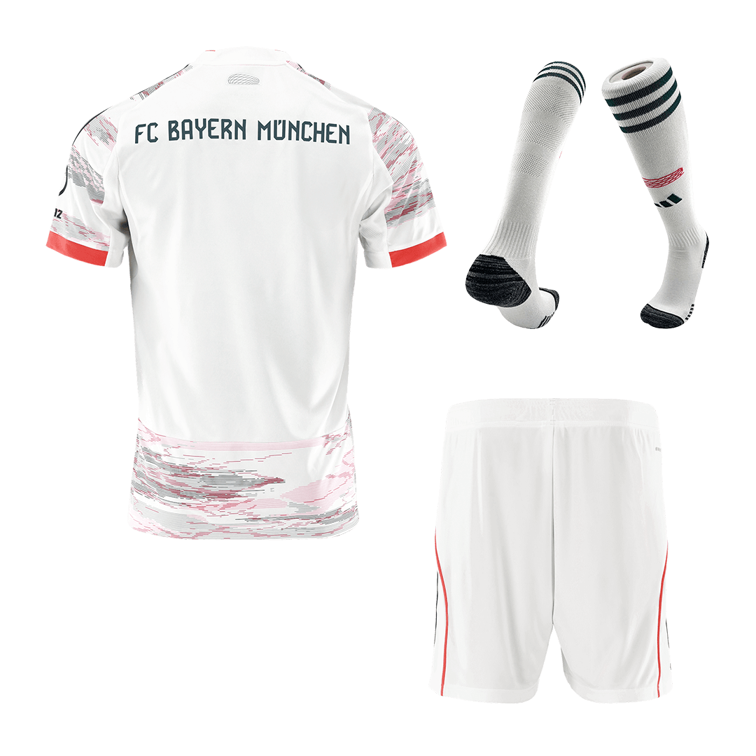 Bayern Munich Mens Away Soccer Full Set 2025/26 White