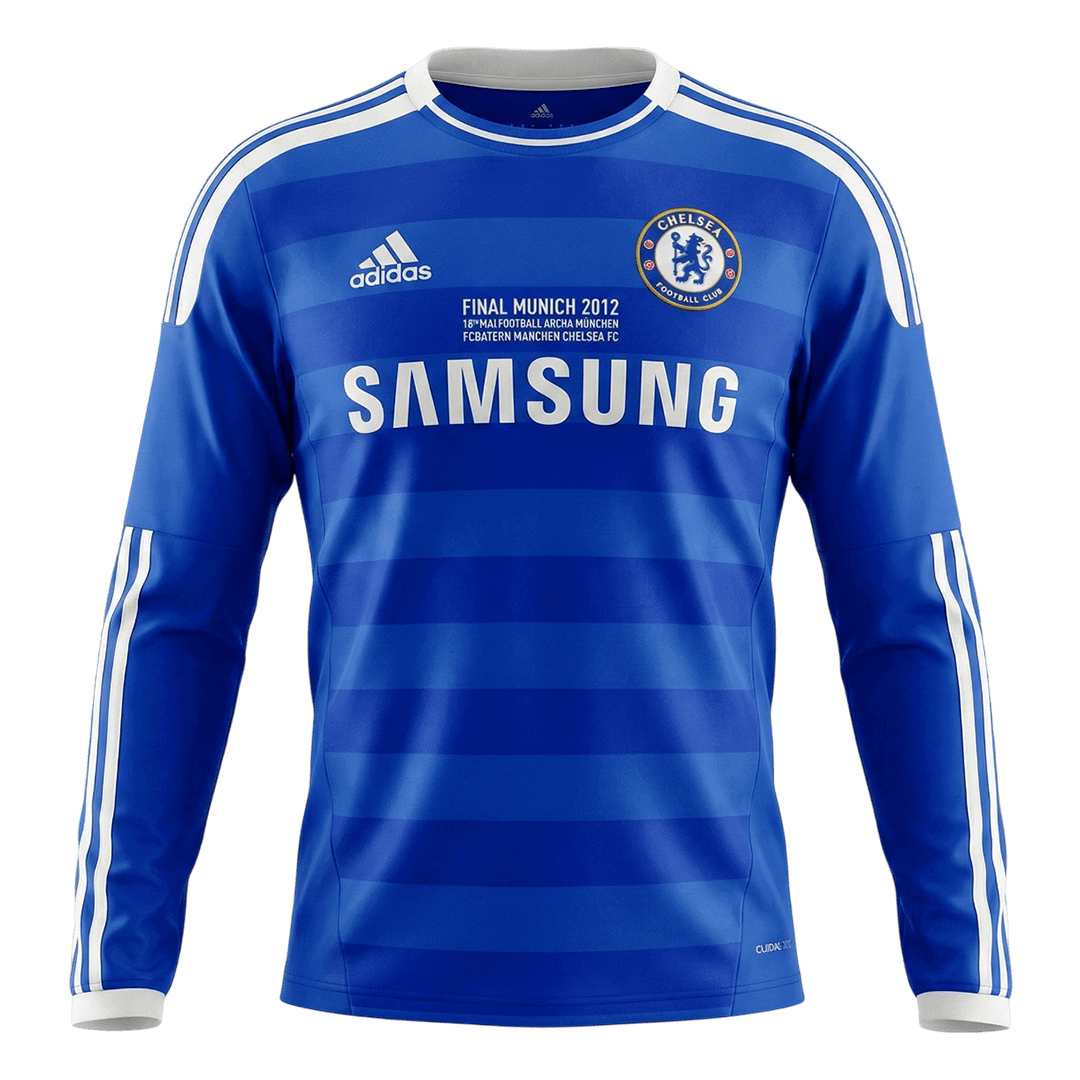 Retro Chelsea Mens Home Long Sleeve Soccer Jersey 2011/12 Blue