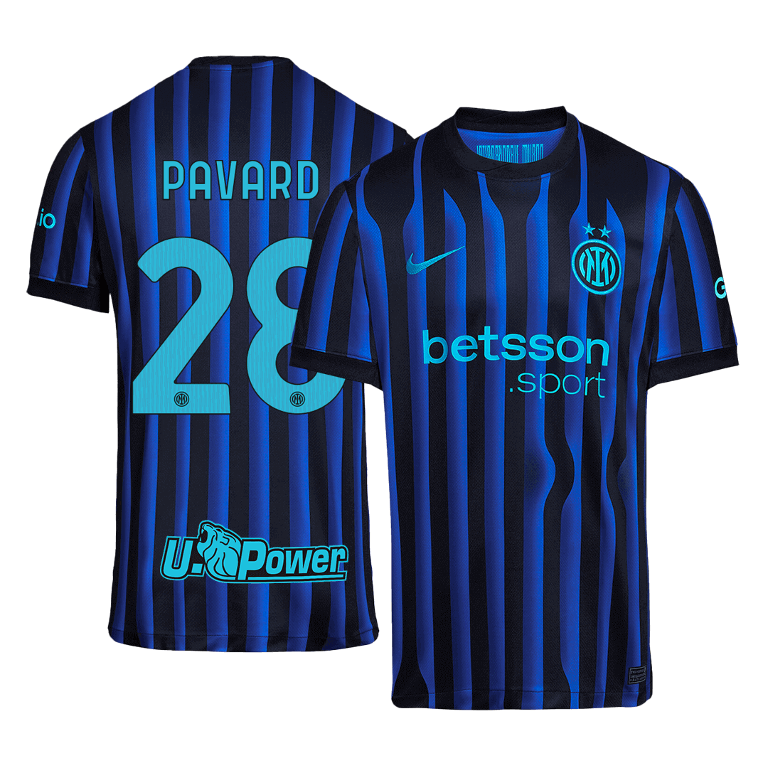 PAVARD #28 Inter Milan Mens Home Soccer Jersey 2025/26 Blue&Black