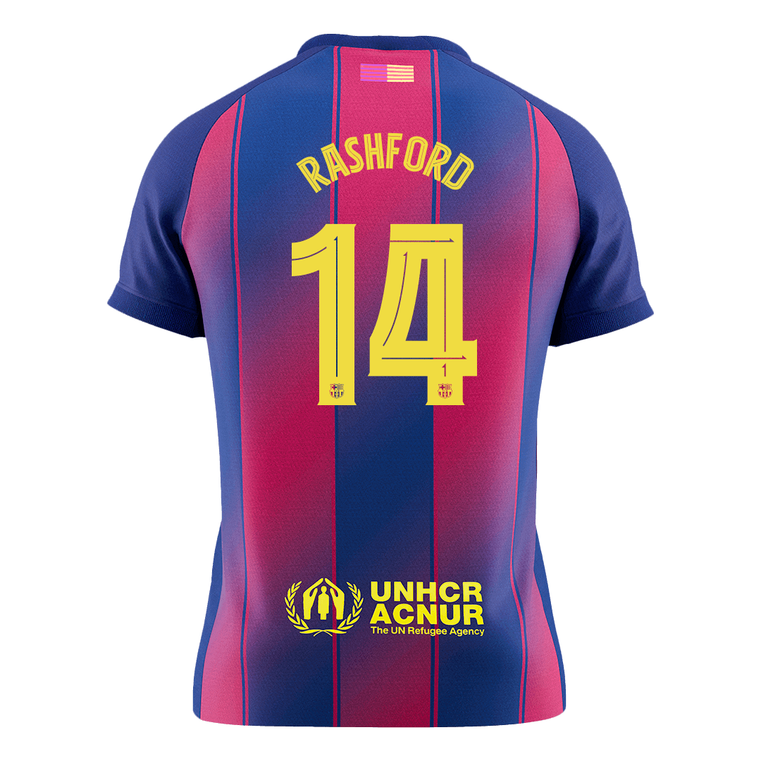RASHFORD #14 Barcelona Mens Home Soccer Jersey UCL 2025/26 Red&Blue [PREMIUM]