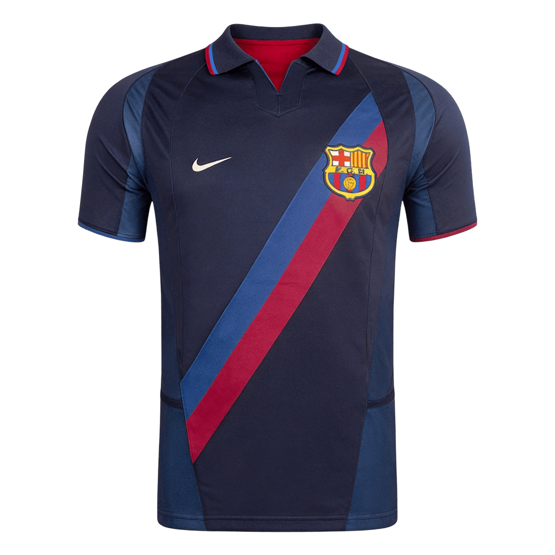 Retro Barcelona Mens Third Soccer Jersey 2002/03 Navy