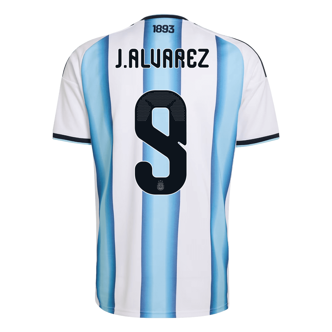 J. ALVAREZ #9 Argentina Mens Home Soccer Jersey World Cup 2026 Blue&White [PREMIUM]