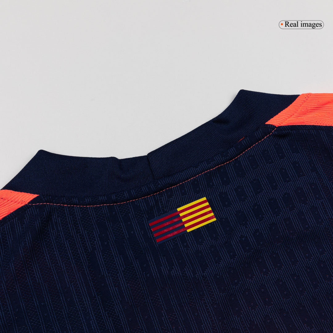 F.DE JONG #21 Barcelona Mens Third Away Soccer Jersey UCL 2025/26 Orange - Player Version