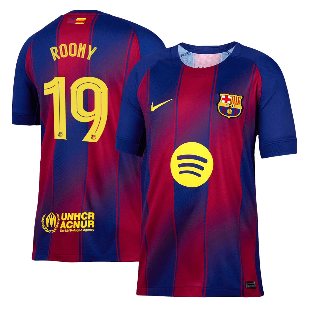 ROONY #19 Barcelona Mens Home Soccer Jersey UCL 2025/26 Red&Blue [PREMIUM]