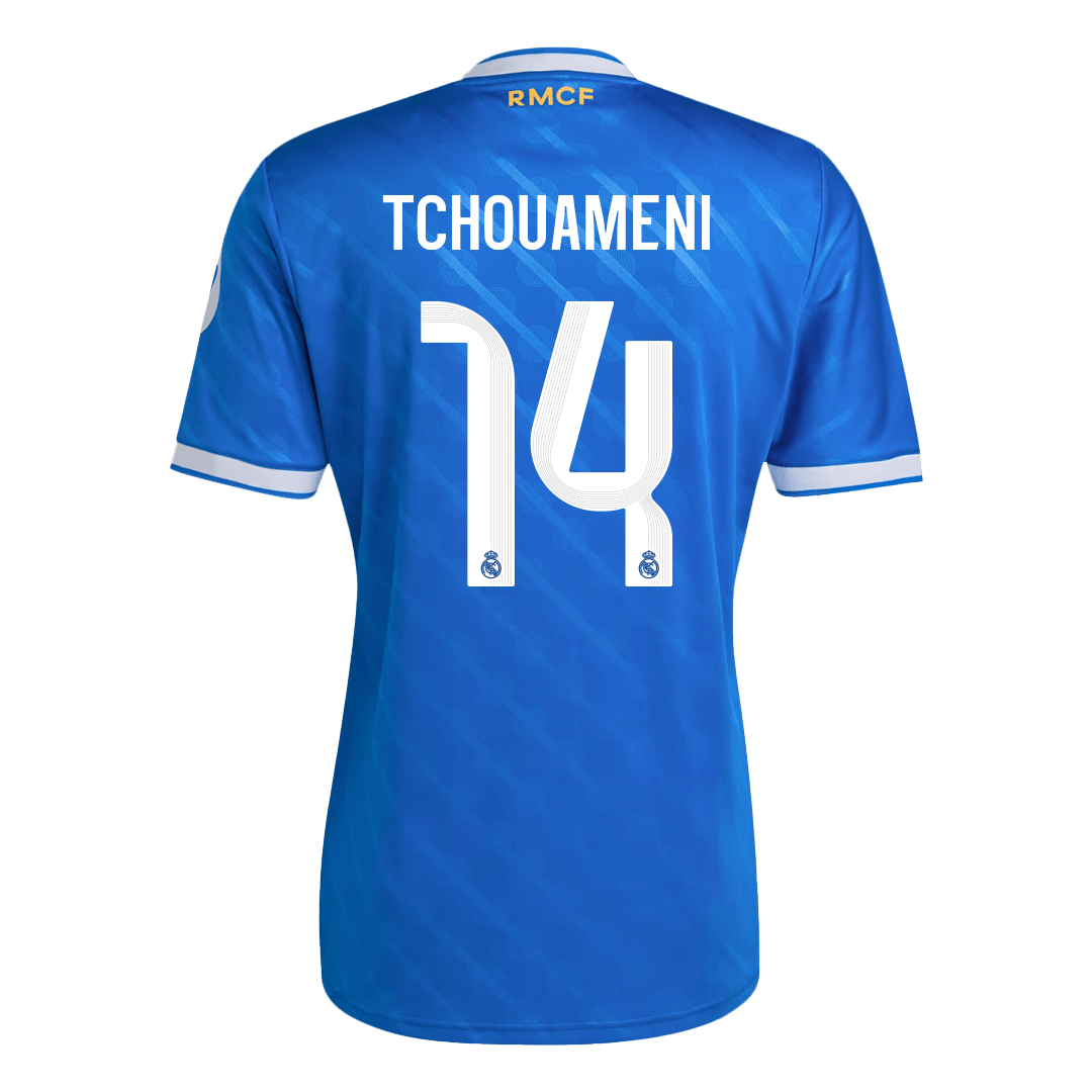 TCHOUAMENI #14 Real Madrid Mens Third Away Soccer Jersey 2025/26 Blue