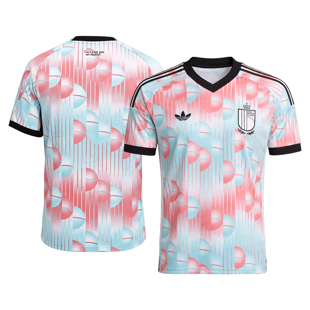 Belgium Mens Away Soccer Jersey World Cup 2026 Blue&Pink