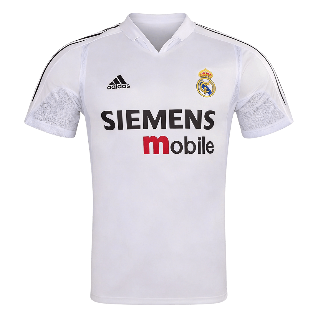 Retro Real Madrid Mens Home Soccer Jersey 2004/05 White