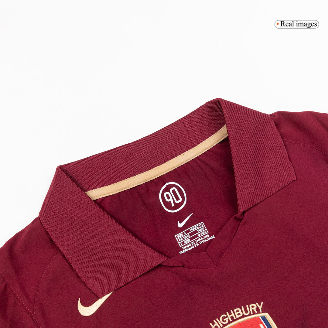 Retro Arsenal Mens Home Long Sleeve Soccer Jersey 2005/06 Red