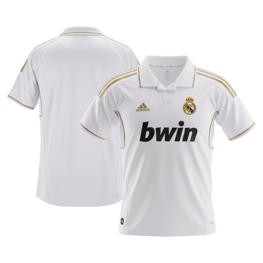 Retro Real Madrid Mens Home Soccer Jersey 2011/12 White