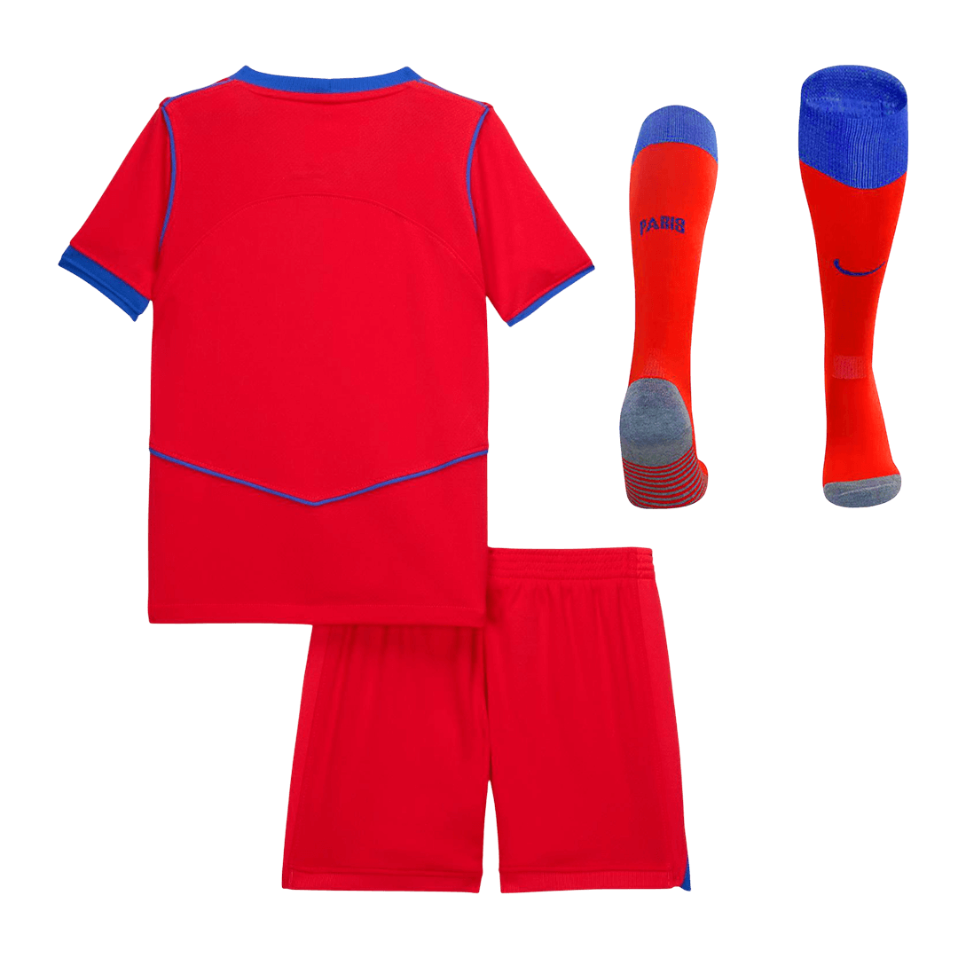 PSG Kids Third Away Soccer Full Set 2025/26 Red