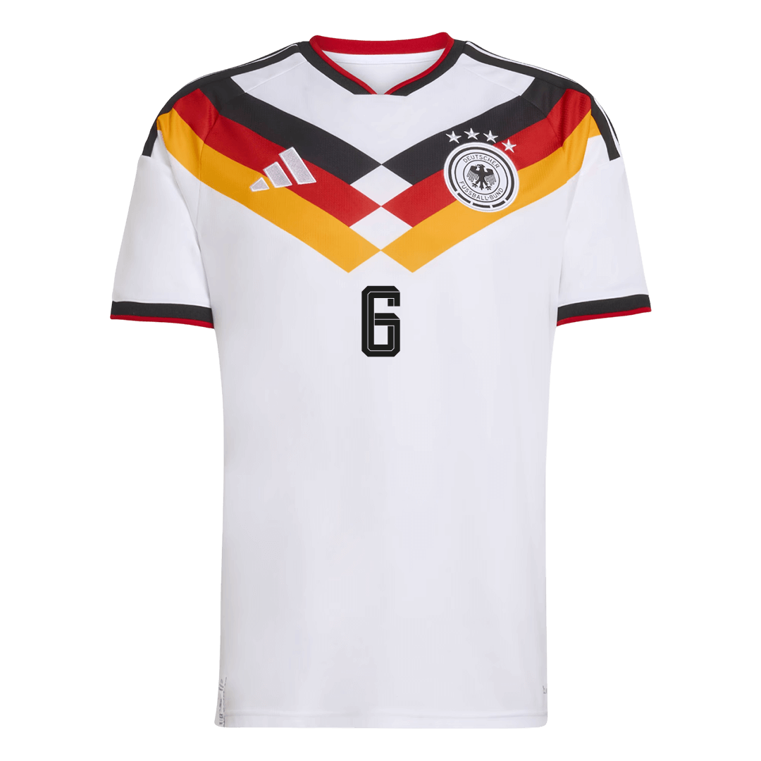 KIMMICH #6 Germany Mens Home Soccer Jersey World Cup 2026 White