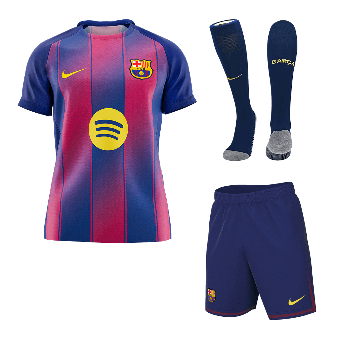 Barcelona Mens Home Soccer Full Set 2025/26 Red&Blue [PREMIUM]