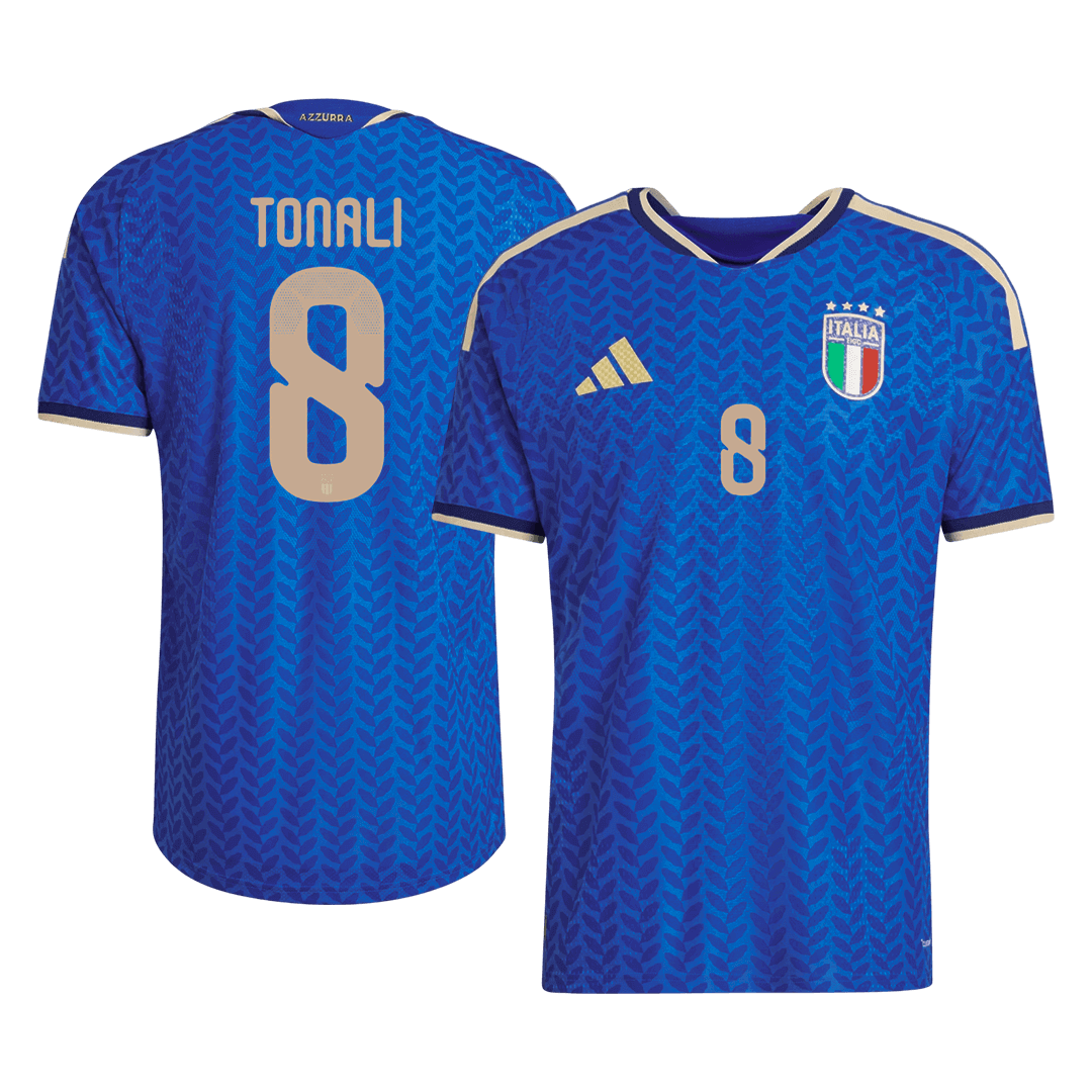 TONALI #8 Italy Mens Home Soccer Jersey World Cup 2026 Blue - Player Version