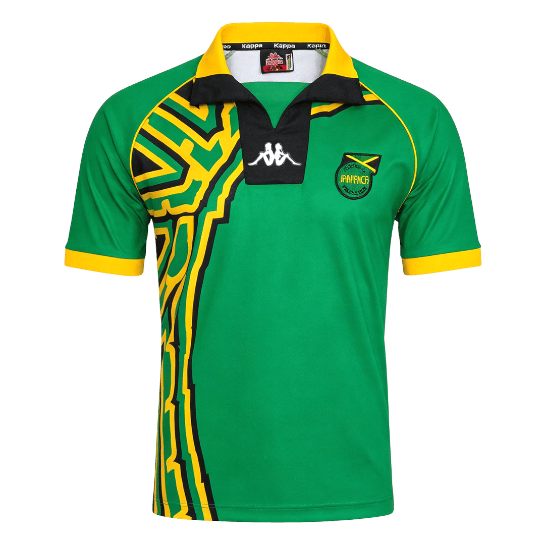 Retro Jamaica Mens Away Soccer Jersey 1998 Green