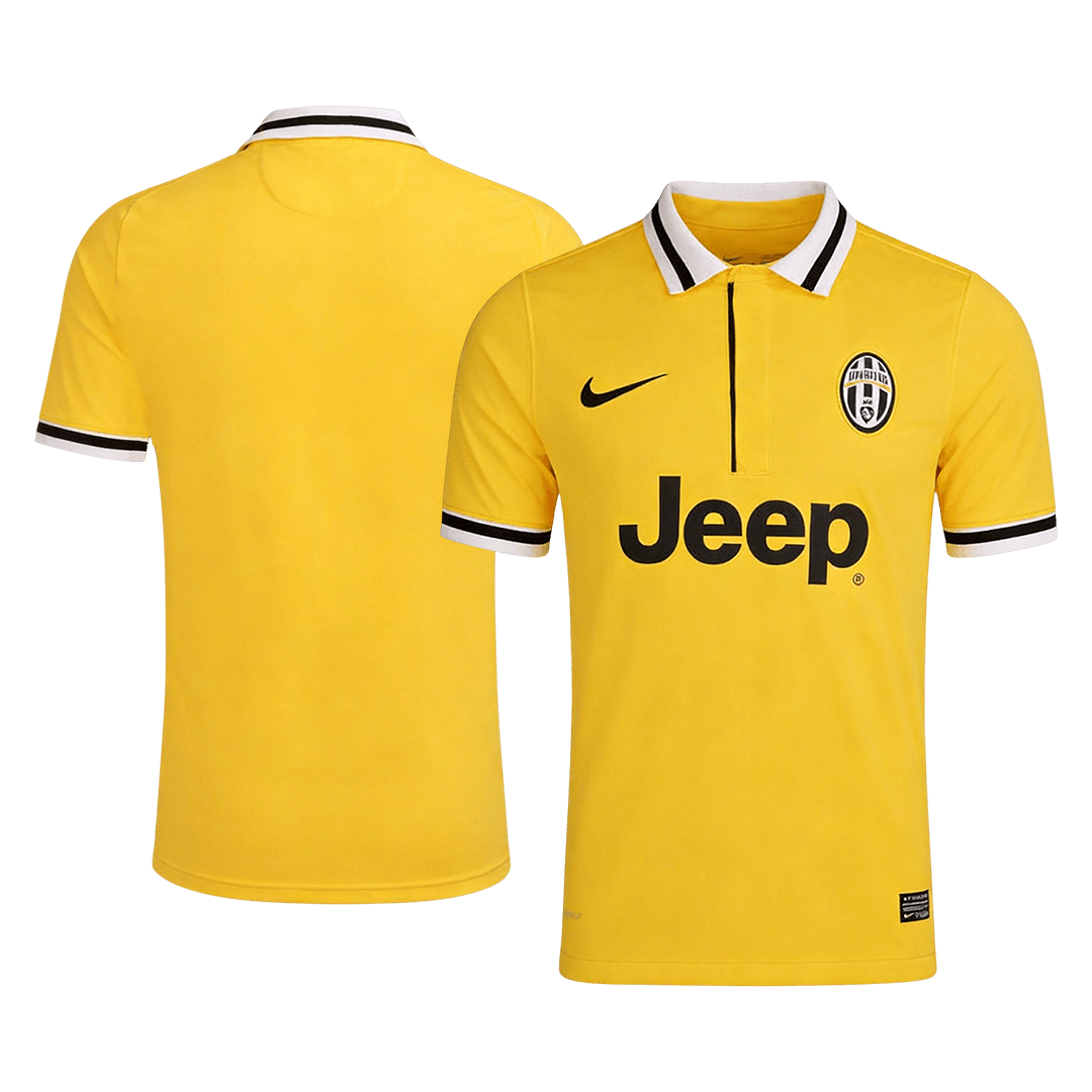 Retro Juventus Mens Away Soccer Jersey 2013/14 Yellow