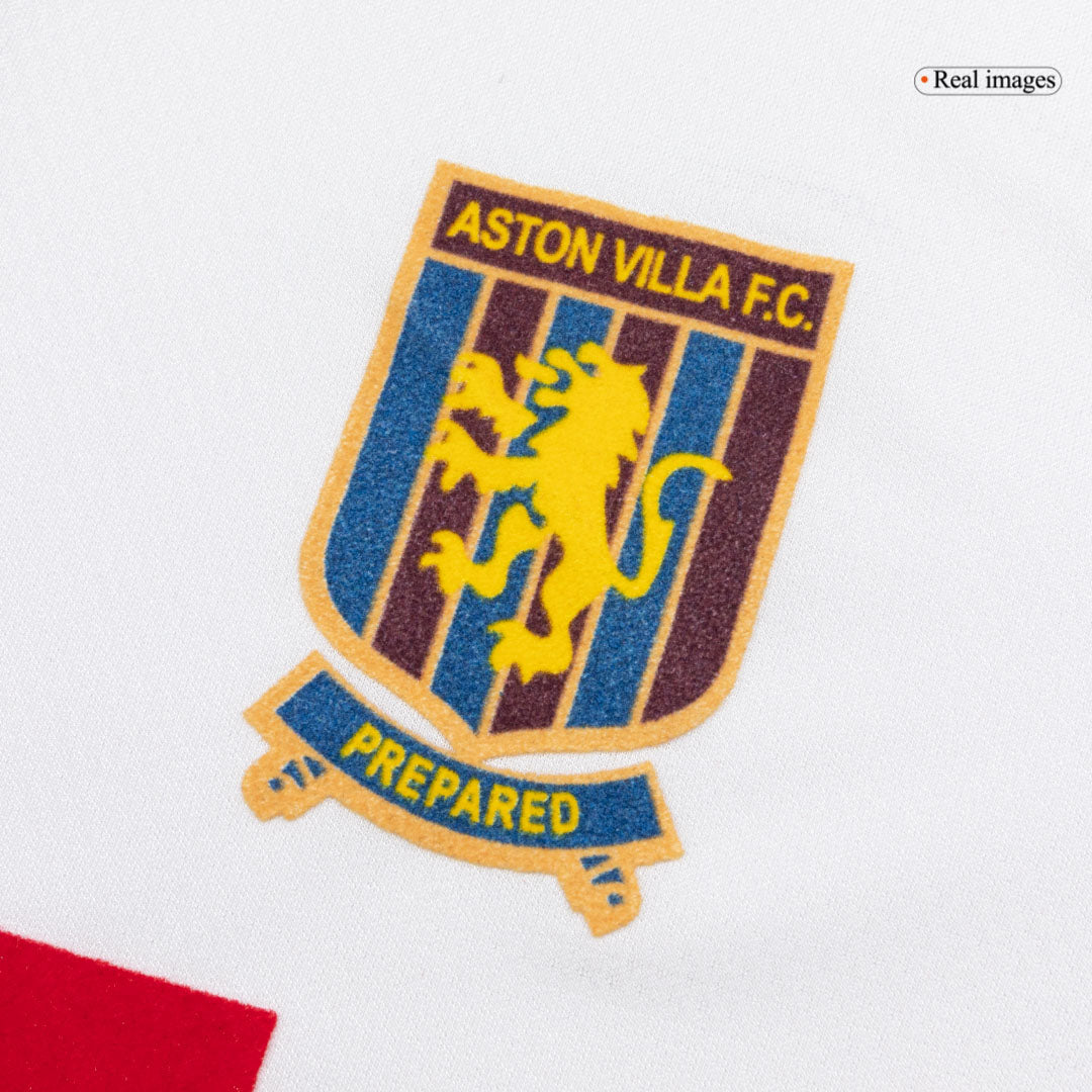 Retro Aston Villa Mens Third Away Soccer Jersey 1994/95 White