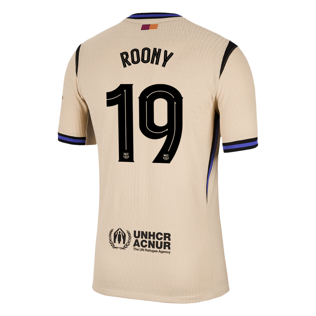 ROONY #19 Barcelona Mens Away Soccer Jersey UCL 2025/26 Yellow - Player Version
