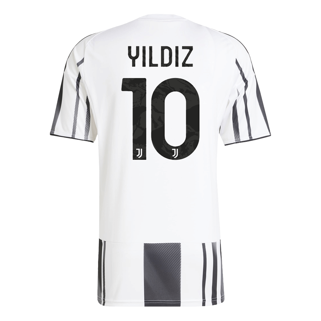 YILDIZ #10 Juventus Mens Home Soccer Jersey 2025/26 Black&White