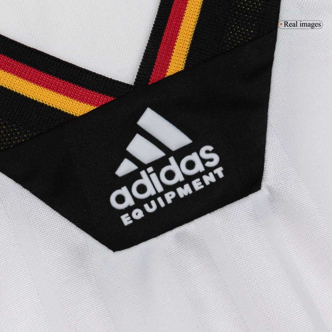 Retro Germany Mens Home Soccer Jersey 1992 White