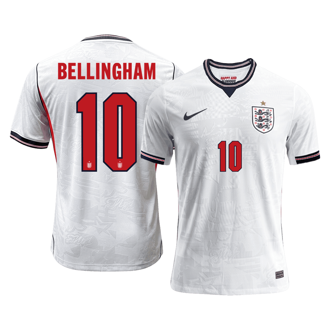 BELLINGHAM #10 England Mens Home Soccer Jersey World Cup 2026 White - Player Version