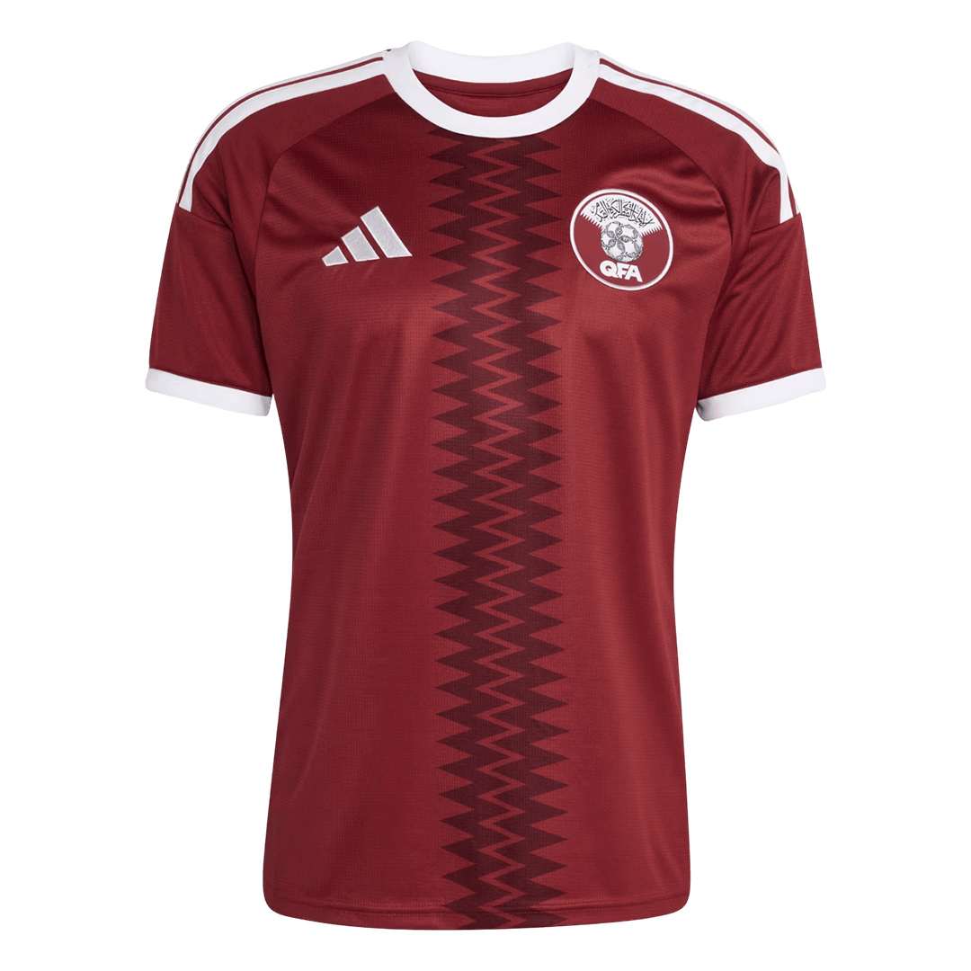 Qatar Mens Home Soccer Jersey World Cup 2026 Red