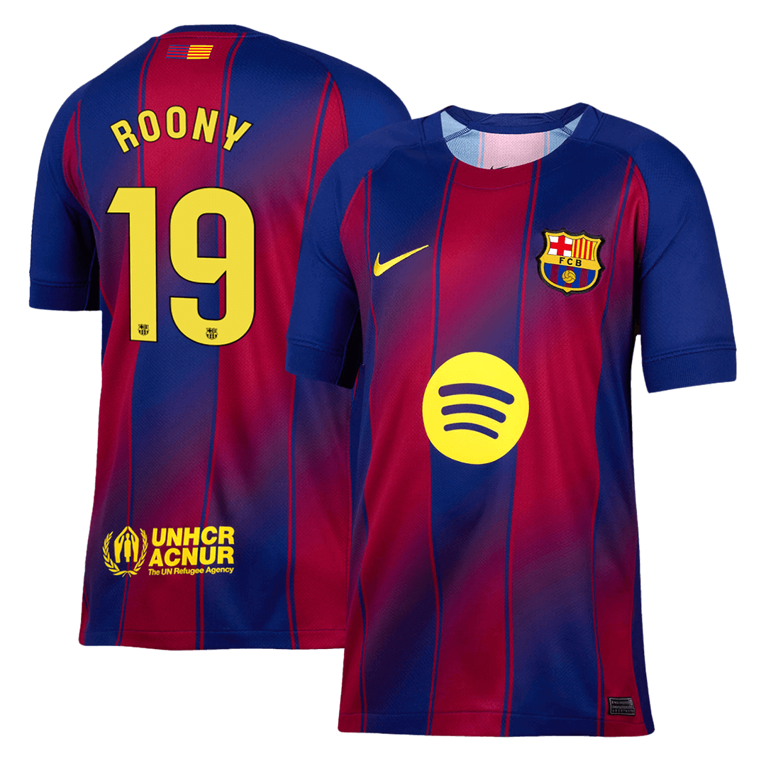 ROONY #19 Barcelona Mens Home Soccer Jersey 2025/26 Red&Blue [PREMIUM]
