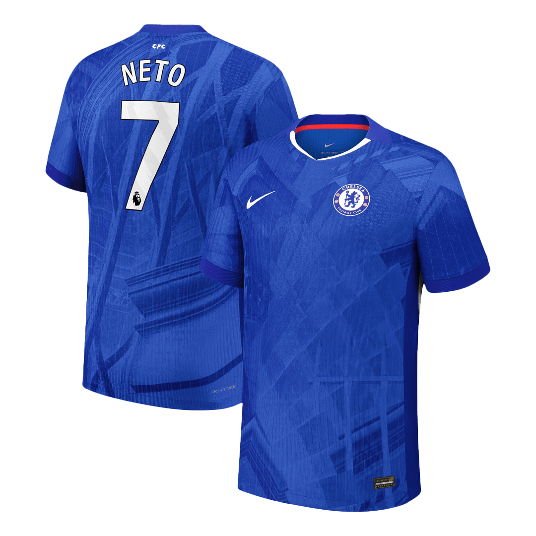 NETO #7 Chelsea Mens Home Soccer Jersey 2025/26 Blue - Player Version