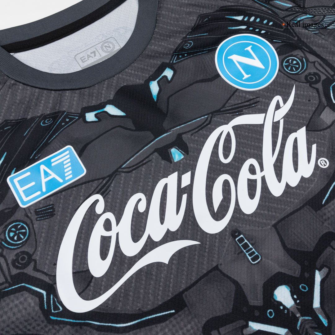 Napoli Mens Pre-Match Soccer Jersey 2025/26 Black