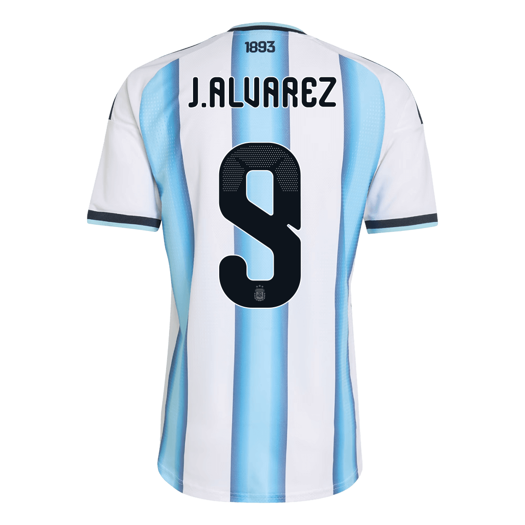J. ALVAREZ #9 Argentina Mens Home Soccer Jersey World Cup 2026 Blue&White - Player Version