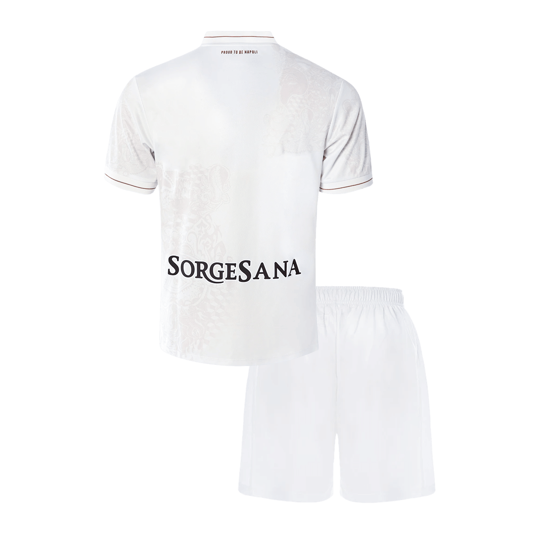 Napoli Kids Away Soccer Kit 2025/26 White