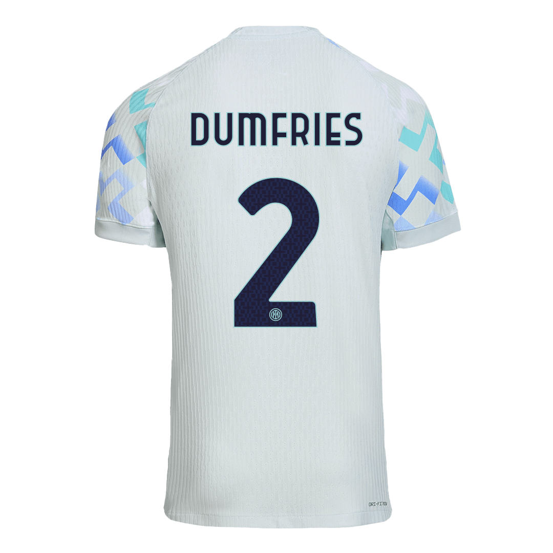 DUMFRIES #2 Inter Milan Mens Away Soccer Jersey 2025/26 Blue - Player Version