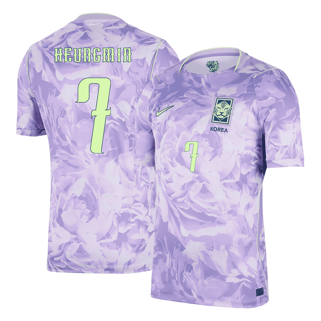 HEUNGMIN #7 South Korea Mens Away Soccer Jersey World Cup 2026 Purple