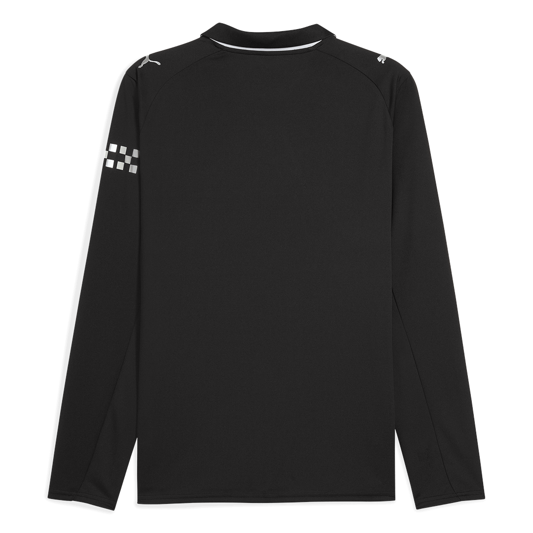 Manchester City Mens Away Long Sleeve Soccer Jersey 2025/26 Black